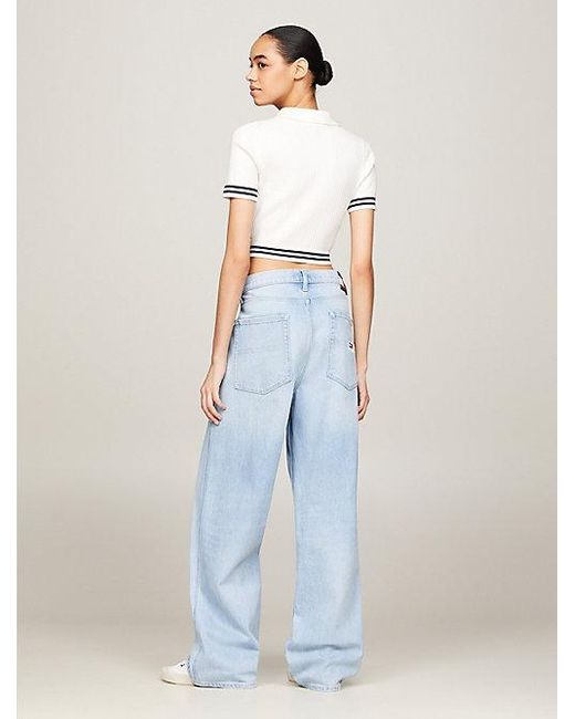 Tommy Hilfiger Classics Daisy Low Rise baggy Mom Jeans in het Blue