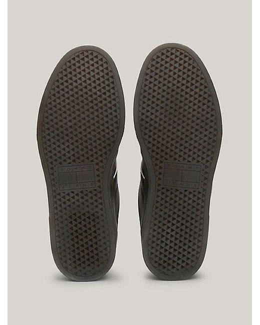 Zapatillas de tenis de ante con textura mixta Tommy Hilfiger de color Black