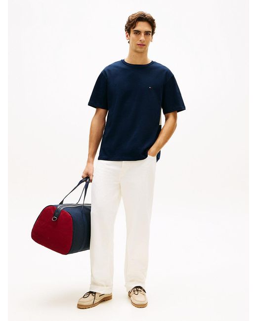 Tommy Hilfiger Blue Flag Embroidery Jersey Relaxed T-Shirt for men