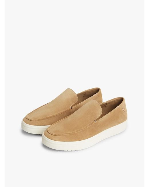 Tommy Hilfiger White Lightweight Suede Loafers for men