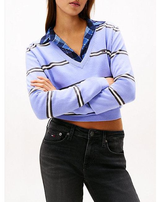 Vaqueros De Corte Skinny Y Talle Bajo Tommy Hilfiger de color Black