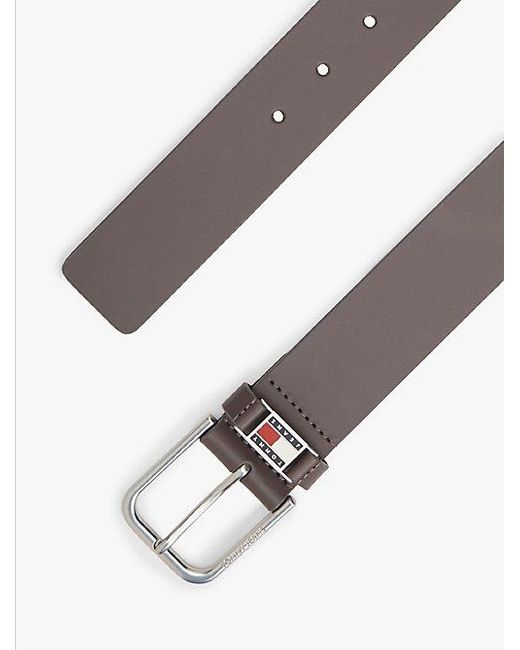 Tommy Hilfiger Ledergürtel TJM SCANTON quadratische Schnalle, Breite 4cm in Gray für Herren