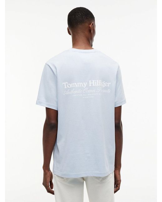 Tommy Hilfiger White Back Graphic Jersey Crew Neck T-Shirt for men