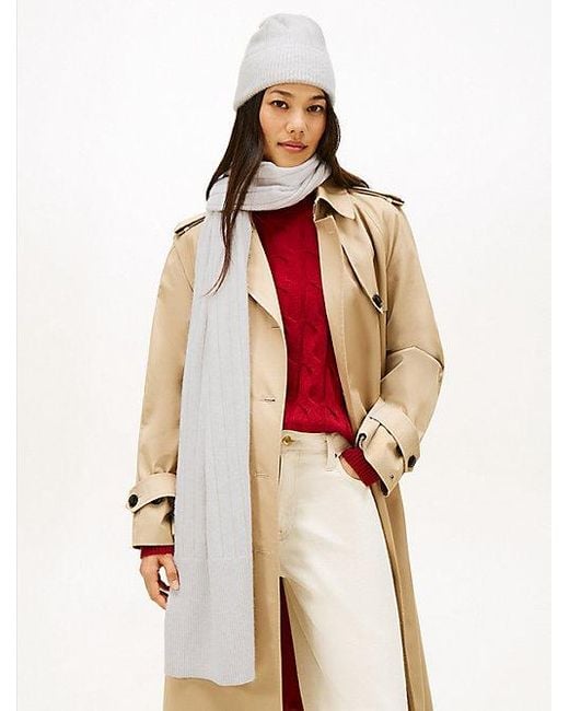 Tommy Hilfiger Cadeaubox Met Fluffy Beanie En Sjaal in het White