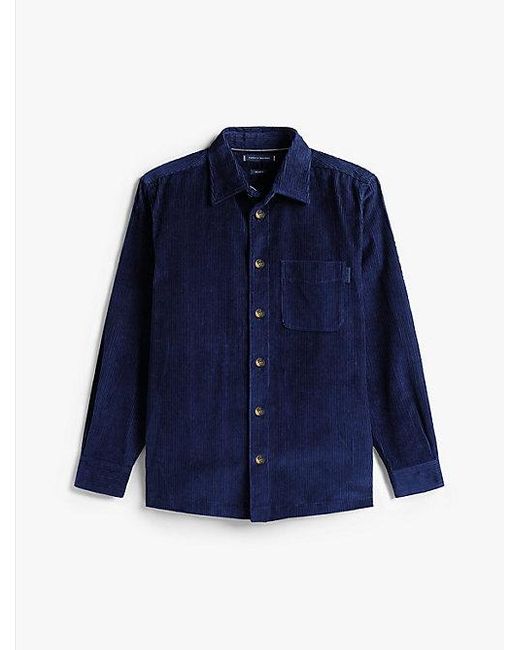 Tommy Hilfiger Relaxed Fit Overshirt Van Corduroy in het Blue voor heren