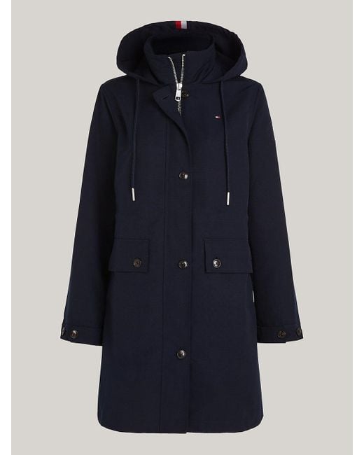 Tommy Hilfiger Blue Essential Relaxed Water Repellent Parka