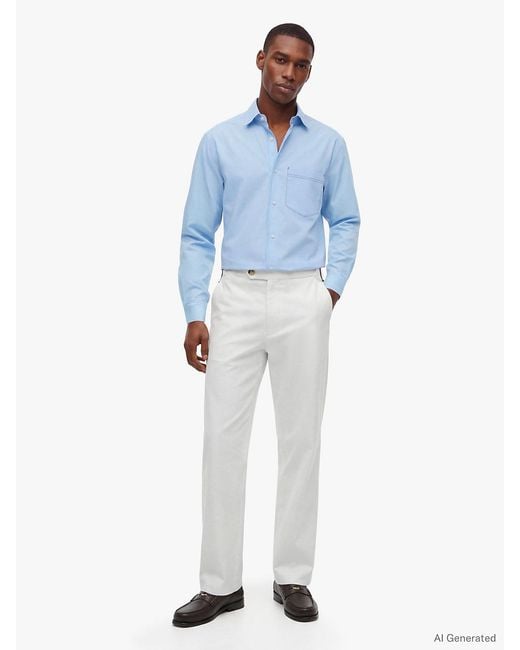 Tommy Hilfiger Blue New York Label Relaxed Fit Poplin Shirt for men