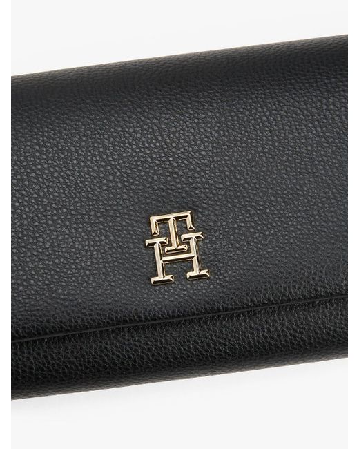 Tommy Hilfiger Black Flap Closure Wallet