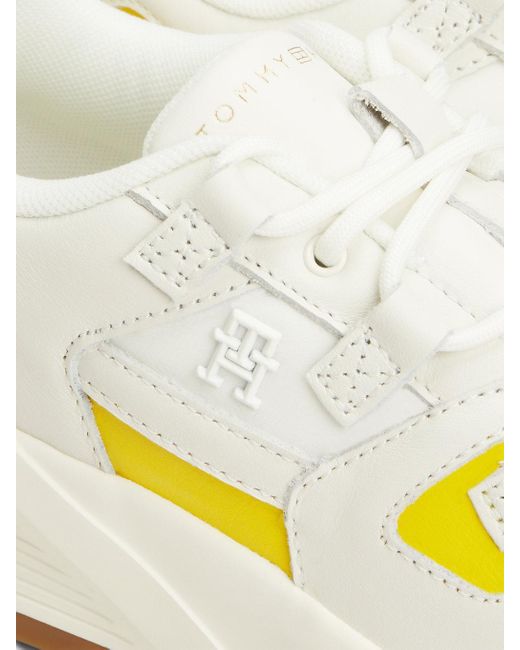 Tommy Hilfiger Metallic Premium Leather Cleat Runner Trainers