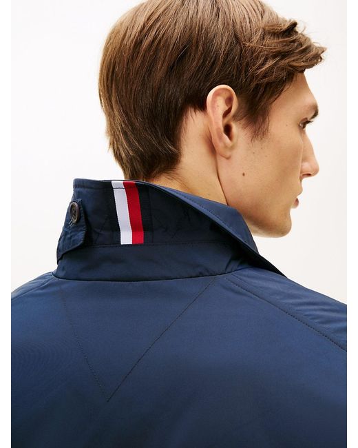 Tommy Hilfiger Blue Lightweight Packable Padded Chore Jacket for men
