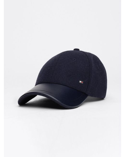 Tommy Hilfiger Blue Corporate Wool Blend Baseball Cap for men