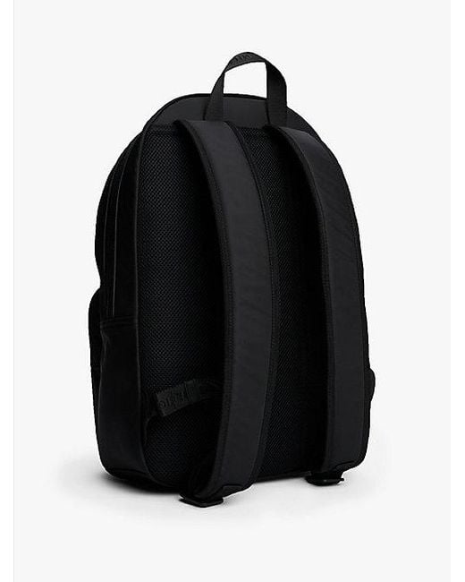 Tommy Hilfiger Rucksack Mit Gleichfarbigem Logo Aus Metall in Black für Herren