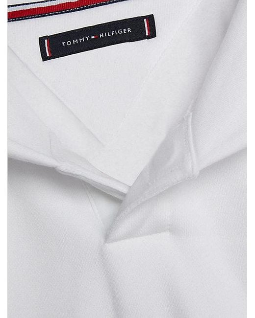 Tommy Hilfiger Adaptive Hoodie aus Flex-Fleece mit Logo in White für Herren