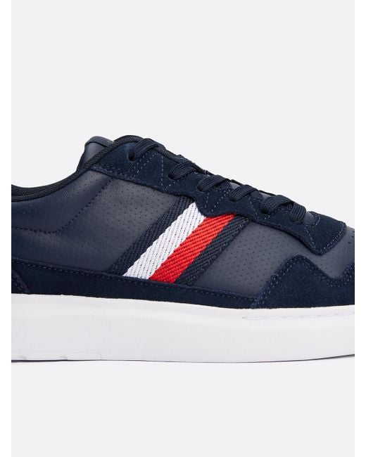 Baskets Légères En Daim À Semelle Cuvette Tommy Hilfiger pour homme en coloris Blue