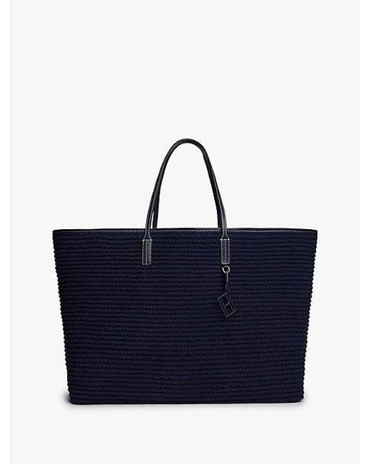 Tommy Hilfiger Blue The Runway Collection Tote-Bag Im Häkel-Design