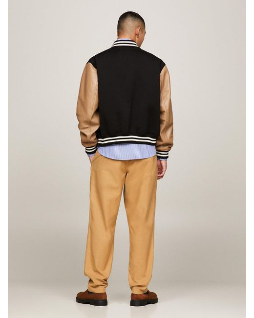 Veste de style universitaire colour-block Tommy Hilfiger pour homme en coloris Black