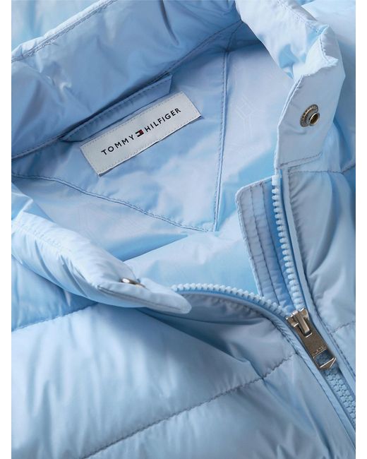 Tommy Hilfiger Blue Slim Lightweight Packable Down Jacket