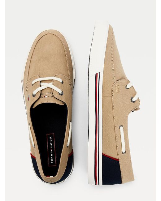 signature vulcanised boat shoes