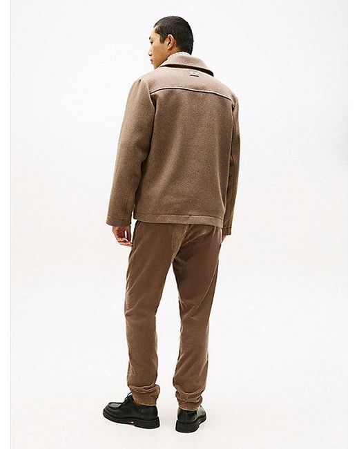 Tommy Hilfiger Utility Shirtjack Van Wolmix in het Brown voor heren