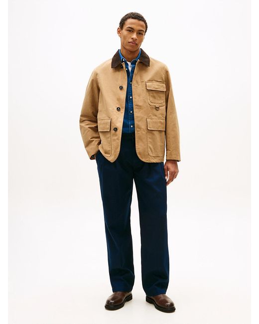 Tommy Hilfiger Natural Relaxed Waxed Barn Jacket for men