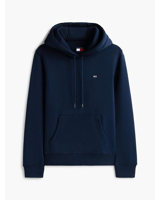 Tommy Hilfiger Blue Brushed Fleece Drawstring Hoody