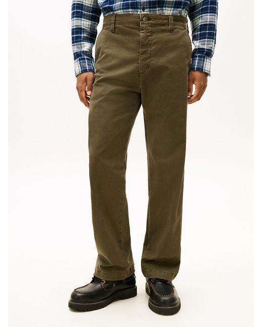 Tommy Hilfiger Green Otis Regular Twill Chinos for men