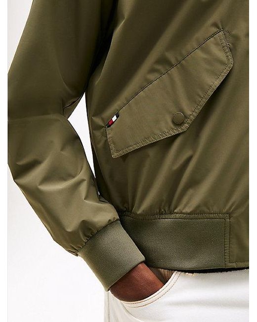 Tommy Hilfiger Verstaubare Wasserfeste Relaxed Fit Bomberjacke in Green für Herren