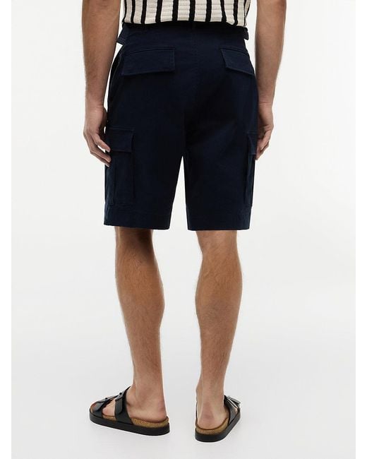 Tommy Hilfiger Blue Twill Relaxed Cargo Shorts for men
