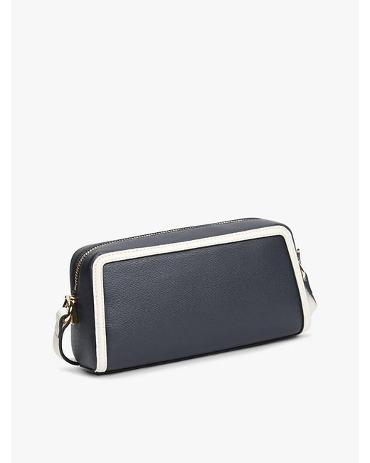 Tommy Hilfiger Blue Colour-blocked Th Monogram Crossbody Camera Bag