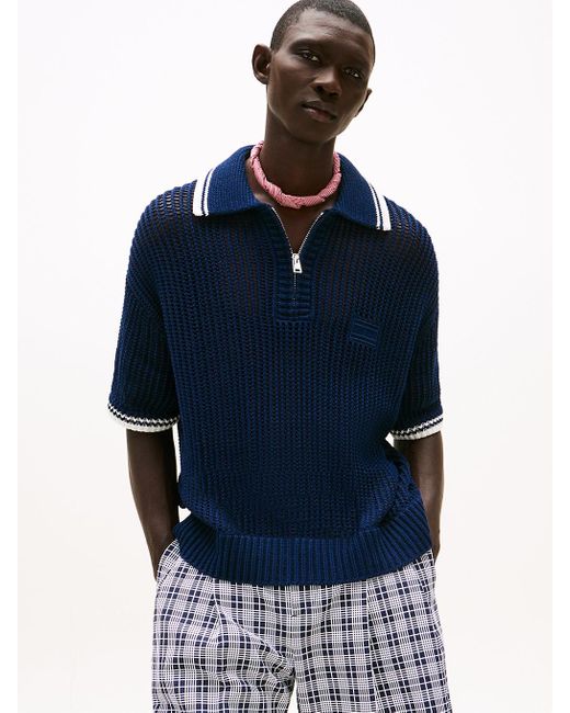Polo The Runway Collection Regular Fit di Tommy Hilfiger in Blue da Uomo