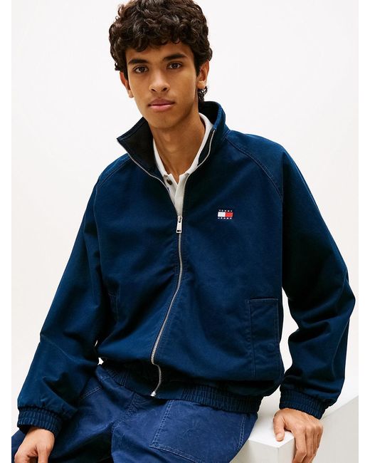 Tommy Hilfiger Blue Twill Zip-Thru Jacket for men