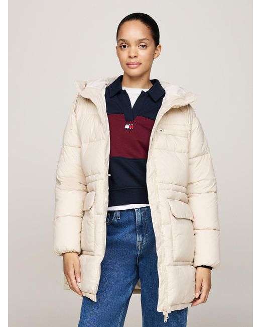 Doudoune Longue À Capuche Tommy Hilfiger en coloris Blue