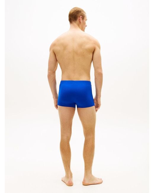 Tommy Hilfiger Blue Essential Flag Embroidery Swim Trunks for men