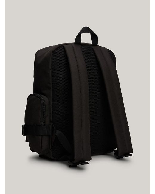Tommy Hilfiger Black Zip Pocket Backpack for men
