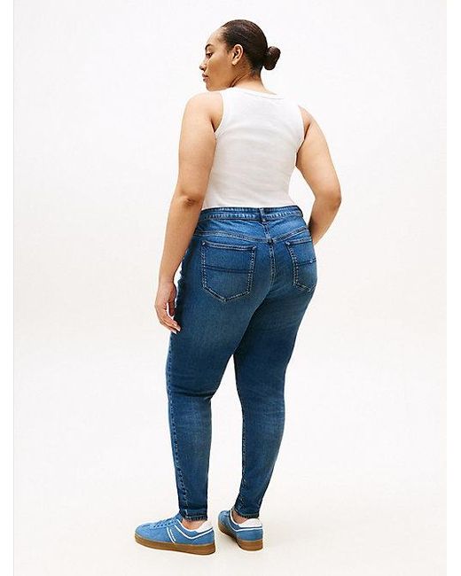 Vaqueros Acampanados Ceñidos Curve De Tiro Muy Alto Tommy Hilfiger de color Blue