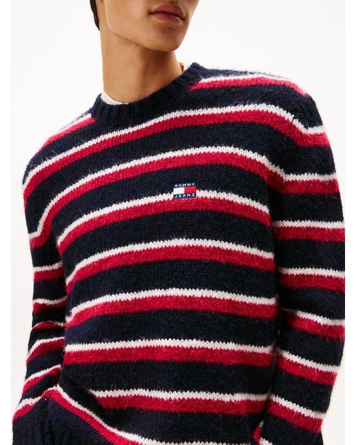 Pullover Con Distintivo Tommy di Tommy Hilfiger in Red da Uomo