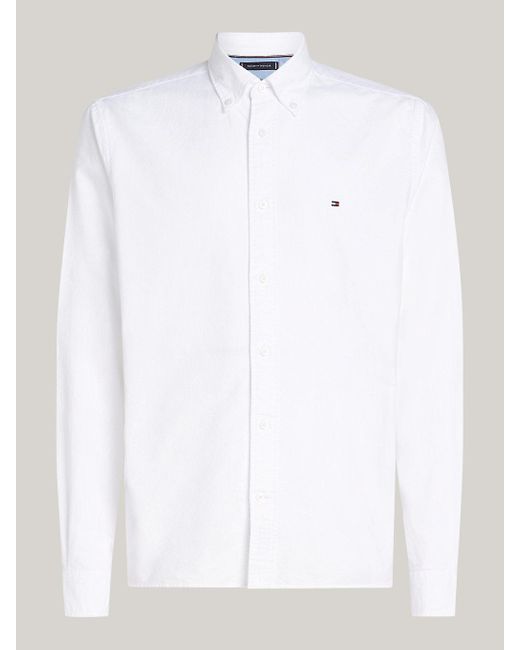 Tommy Hilfiger White Heritage Regular Fit Oxford Shirt for men