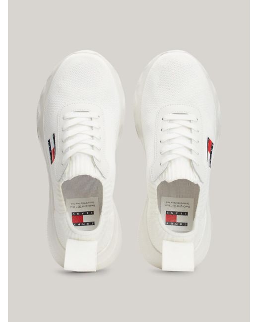 Tommy Hilfiger Natural Logo Knit Runner Trainers