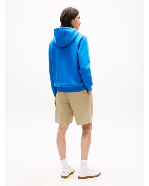 Tommy Hilfiger Blue Logo Terry Zip-Thru Hoody for men