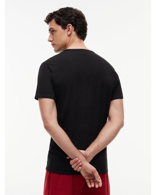 Tommy Hilfiger Black 3-Pack Premium Essential Lounge T-Shirts for men