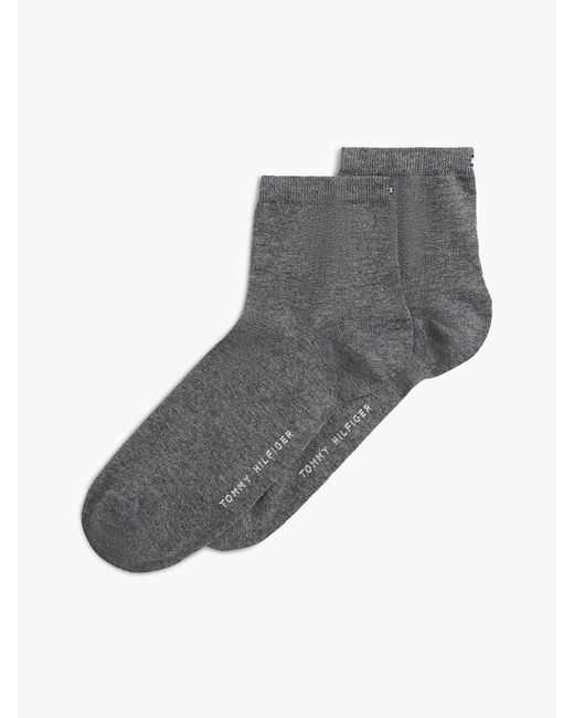 Tommy Hilfiger Gray 2-pack Flag Embroidery Short Socks