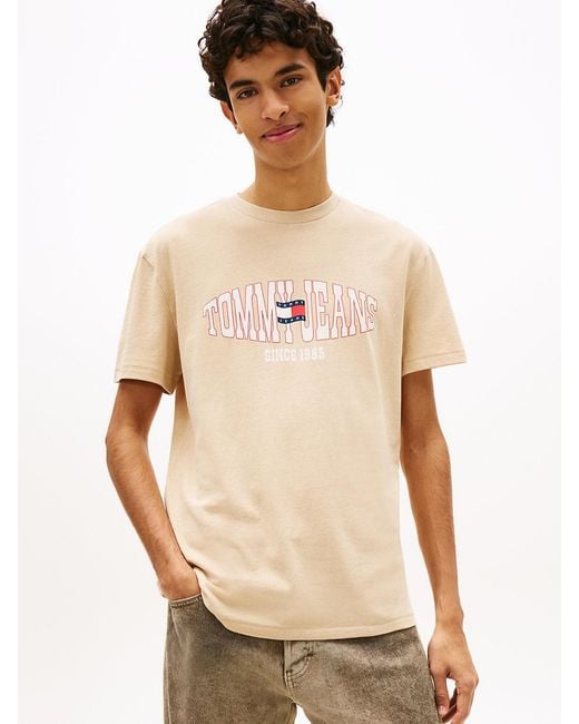 Tommy Hilfiger Natural Wavy Flag Jersey T-Shirt for men