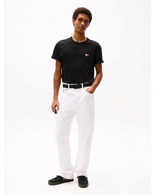 Tommy Hilfiger T-Shirt Met Ronde Hals En Tommy-Badge in het Black voor heren