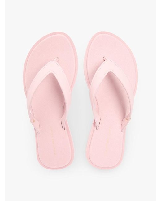 Tommy Hilfiger Pink Chic Th Monogram Flip-flops