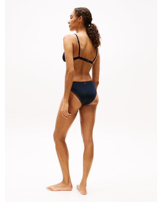 Reggiseno A Triangolo Sfoderato Con Pizzo di Tommy Hilfiger in Blue