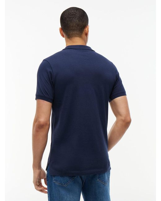 Tommy Hilfiger Blue Pure Cotton Slim Fit Polo Shirt for men