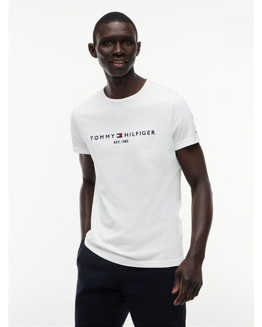 Tommy Hilfiger White Logo T-shirt for men