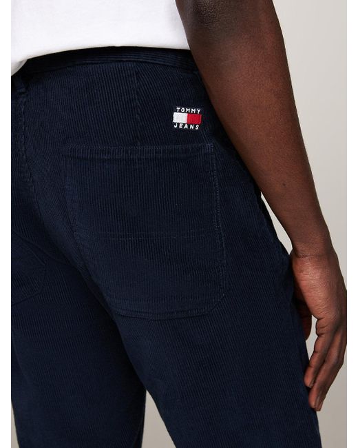 Tommy Hilfiger Blue Ryan Garment Dyed Corduroy Chinos for men