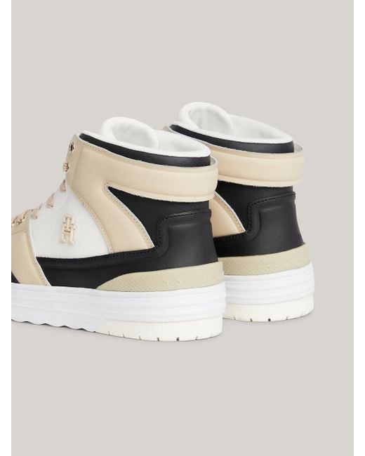 Tommy Hilfiger Metallic Leather High-top Basketball Trainers