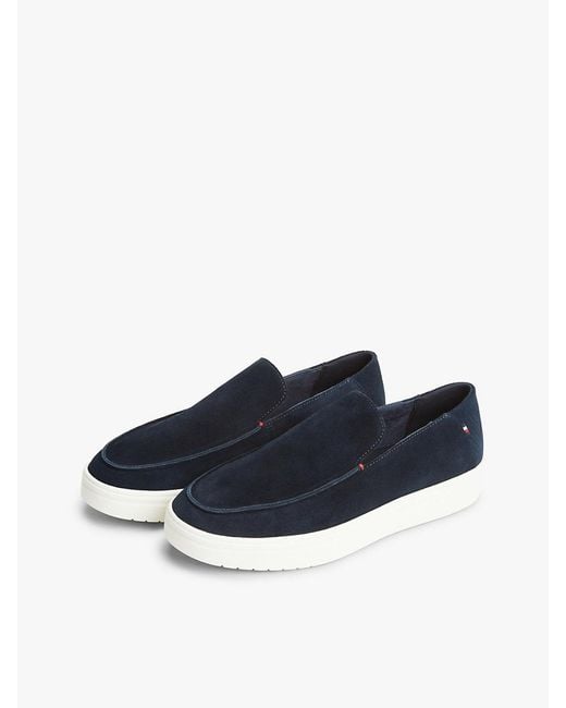 Tommy Hilfiger Blue Lightweight Suede Loafers for men